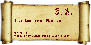 Brantweiner Mariann névjegykártya